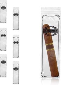 Fine Cigars Plastic Cigar Bags Pack of 100; Clear Plastic Zip Bags 3 x 10 Smoking Accessories; Small Plastic Bags Reclosable 2 Mil; Poly Zipper for Ci