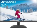 Sansui Monitor 24 inch IPS FHD 1080P 75HZ HDR10 Computer Monitor with HDMI,VGA,DP Ports Frameless/Eye Care/Ergonomic Tilt/Speakers Built-in(ES-24X5A H