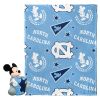 UNC OFFICIAL NCAA & Disney's Mickey Mouse Character Hugger Pillow & Silk Touch Throw Set