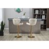 Bar Stools With Back and Footrest Counter Height Dining Chairs 2pc /Set Golden