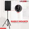 5 Core Karaoke Machine 150W Big Bluetooth PA System Powered DJ Singing Party Speaker w 2 Wireless Microphones Portable Large Professional Outdoor Soun