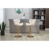 Bar Stools With Back and Footrest Counter Height Dining Chairs 2pc /Set Golden