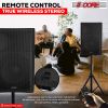 5 Core Karaoke Machine 150W Big Bluetooth PA System Powered DJ Singing Party Speaker w 2 Wireless Microphones Portable Large Professional Outdoor Soun