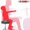 5 Core Drum Throne Comfortable Padded Stool Height Adjustable Music DJ Chair Heavy Duty Seat for Drummer Kids and Adults - DS CH BLK