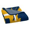 WEST VIRGINIA OFFICIAL NCAA "Halftone" Micro Raschel Throw Blanket; 46" x 60"