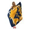 WEST VIRGINIA OFFICIAL NCAA "Halftone" Micro Raschel Throw Blanket; 46" x 60"