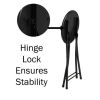 Folding Bar Stools‚ÄìSet of 4, 18-inch Stools - 300lb Capacity and Padded Seats (Black)