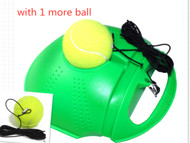 Senior Single Tennis Training Base And Tennis Ball Seat (Option: Green with 1 more ball)