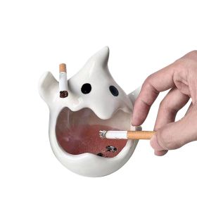 Ghost Ashtray Unique Smoking Accessory for Desk Home Decor (Color: White)