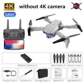 new K3 drone 4K HD dual camera foldable height keeps drone WiFi FPV 1080p real-time transmission RC Quadcopter toy PK sg906 pro (Color: grey No camera, Ships From: China)