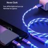 1.2m/3.9ft 3In1 LED Flowing Light Charging USB Cable For IPhone Android Type-C