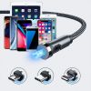 Magnetic Charging Cable; 540¬∞ Rotating Magnetic Phone Charger Nylon Braided Magnetic USB Cable For IPhone/Micro USB/Type C Device