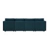 109*54.7" Chenille Modular Sectional Sofa,U Shaped Couch with Adjustable Armrests and Backrests,6 Seat Reversible Sofa Bed with Storage Seats for Livi